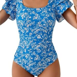 Floral Blue womans Swimsuit